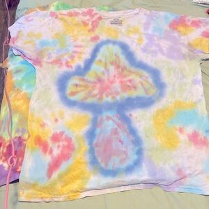 Mushroom tie-dye T-shirt size large